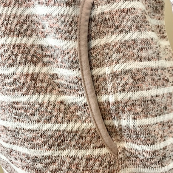 Thread & Supply marked knit striped quarter zip pullover sweater, size XS - Picture 4 of 5